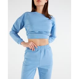 Костюм женский (свитшот, брюки) MINAKU: Casual Collection, размер 46, голубой