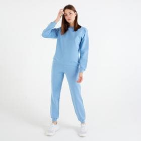 Костюм спортивный женский: свитшот, брюки, MINAKU: Casual Collection, размер 48, голубой