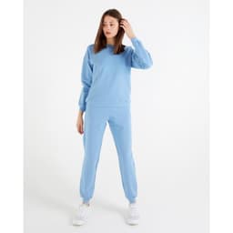 Костюм женский (свитшот, брюки) MINAKU: Casual Collection, размер 48, голубой