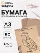 Крафт-бумага для рисования, графики и эскизов А3, 50 листов (300×420 мм), 175 г/м², коричневая/серая