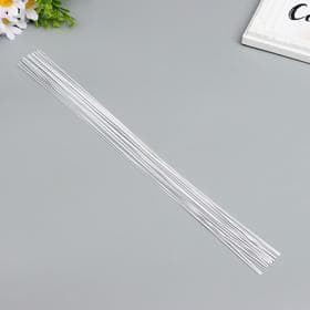 Проволока для творчества Blumentag 0.55 мм, 30 шт., 40 см, в пластиковой оплётке, белый