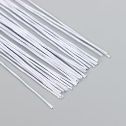 Проволока для творчества Florico 0.7 мм, 30 шт., 40 см, в бумажной оплётке, белый