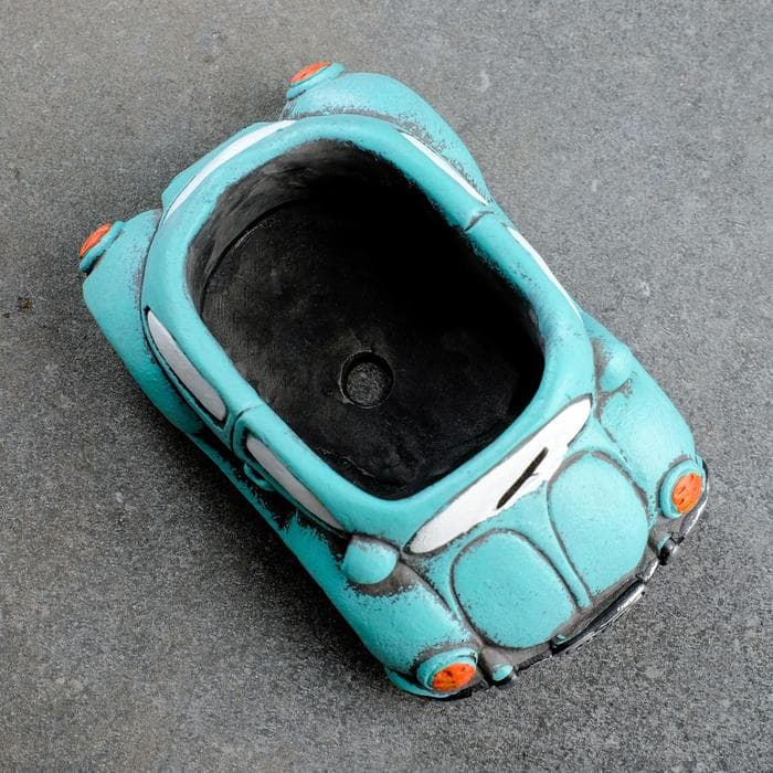 Горшок для цветов «Машинка» керамический, 300 мл, 14.5×9×6 см, зелёный