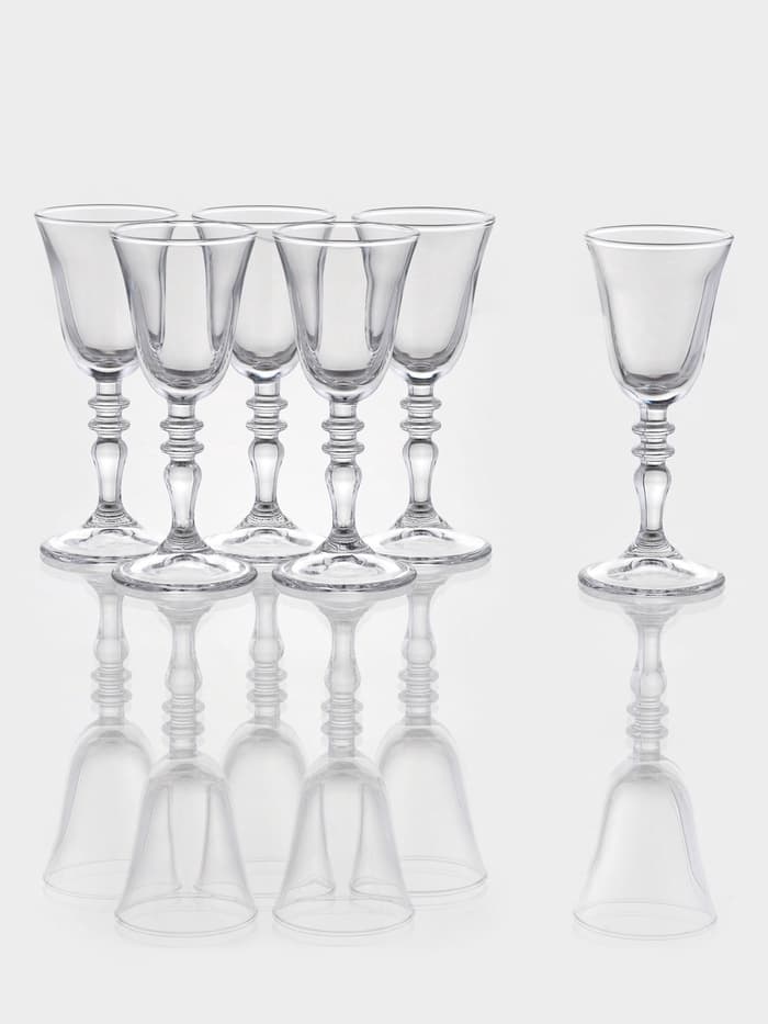 Рюмки Paşabahçe Vintage, 50 мл, набор 6 шт., стекло, прозрачные
