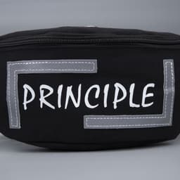 Сумка поясная PRINCIPE, 35×12×5 см, со светоотражающими элементами, отдел на молнии, чёрная