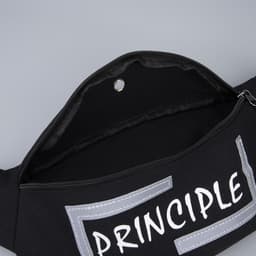 Сумка поясная PRINCIPE, 35×12×5 см, со светоотражающими элементами, отдел на молнии, чёрная
