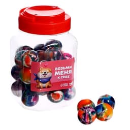 Мяч каучуковый Funny toys, попрыгунчик «Возьми меня к себе», в банке, МИКС, 30 шт.