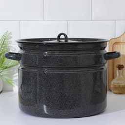 Бак эмалированный, 16 л, d=31 см, без декоры, графитовый