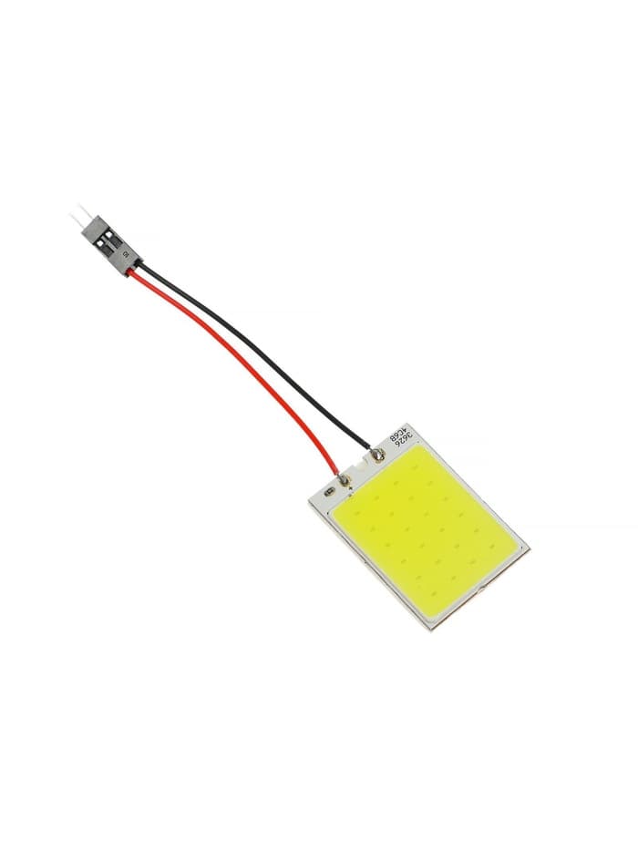 Автомобильная лампа светодиодная, 12 В, 24 SMD, два переходника, свет белый