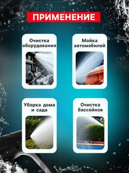 Пистолет для мойки высокого давления, 4 насадки 0-15-25-40 град