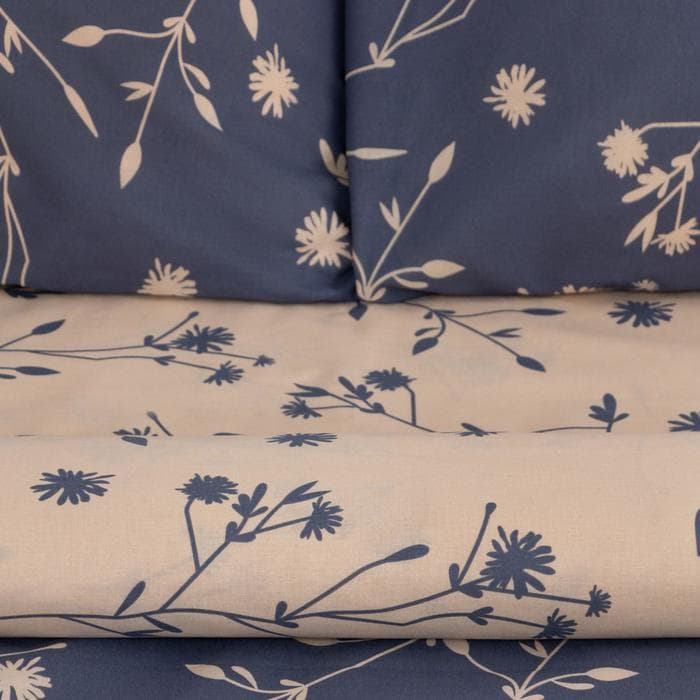 Постельное бельё евро «Этель» Flowers (вид 1), поплин