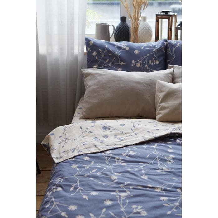 Постельное бельё евро «Этель» Flowers (вид 1), поплин