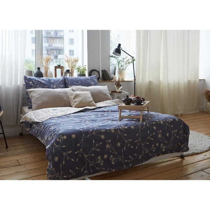 Постельное бельё евро «Этель» Flowers (вид 1), поплин