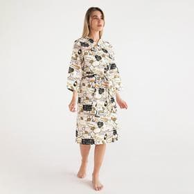 Халат женский «Этель. Девичник», размер 42-44, вафля 200 г/м², хлопок