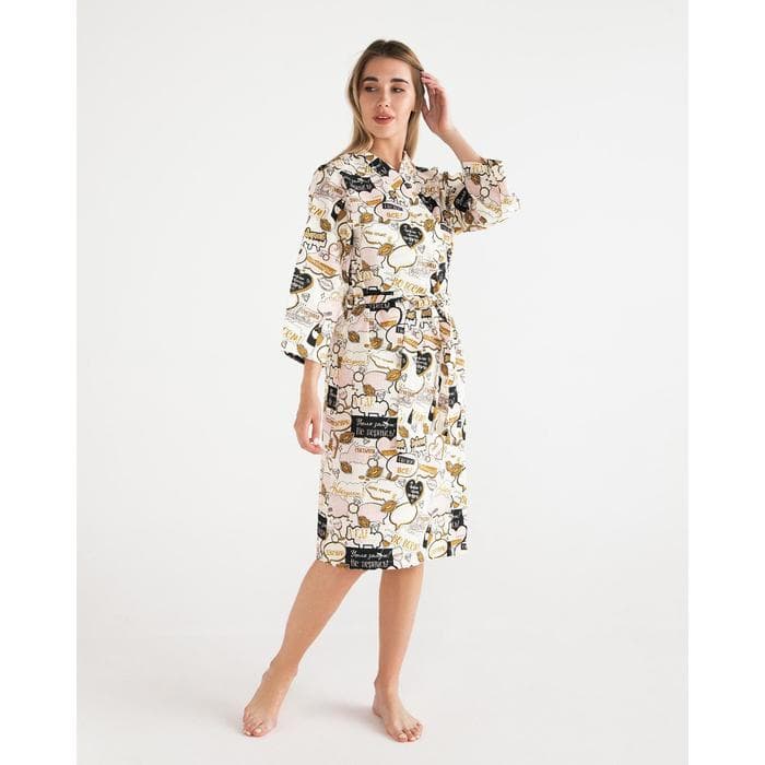 Халат женский «Этель. Девичник», размер 42-44, вафля 200 г/м², хлопок