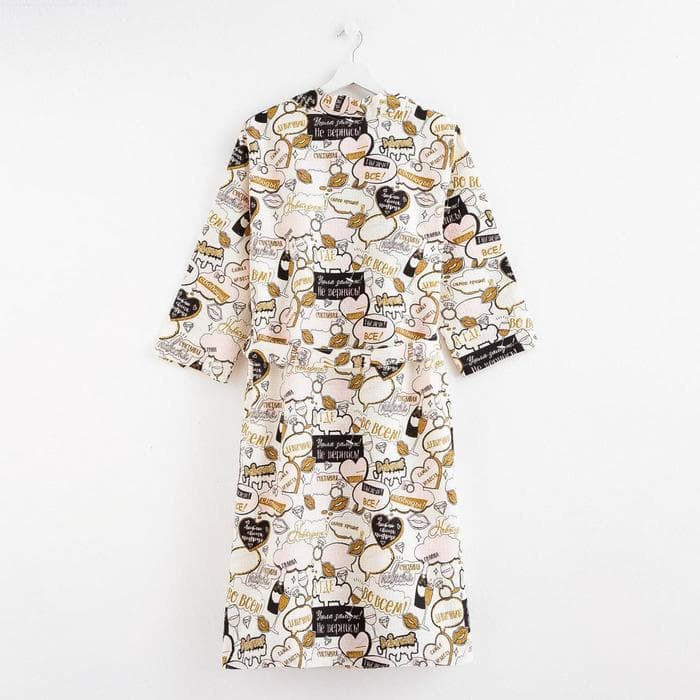 Халат женский «Этель. Девичник», размер 42-44, вафля 200 г/м², хлопок