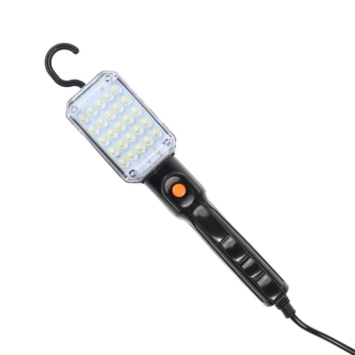 Светильник переносной светодиодный Luazon Lighting с выключателем, 12 Вт, 25 LED, 5 м, чёрный