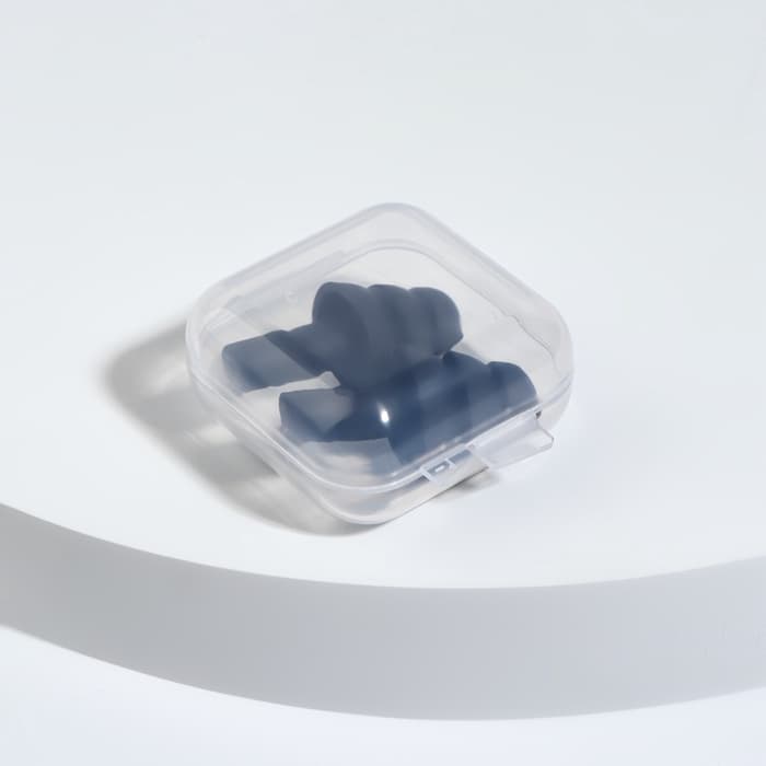 Беруши, 3×1.3 см, фасовка 10 пар, силиконовые, в футляре, чёрный