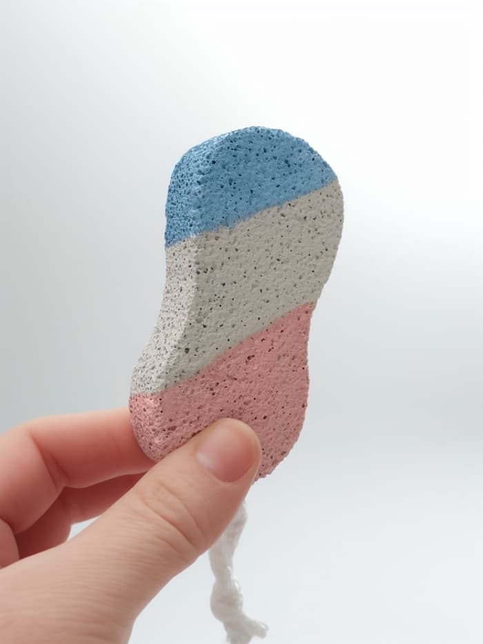 Пемза для педикюра «Бесконечность», с подвесом, 9.5×4.5 см, в коробке, разноцветная