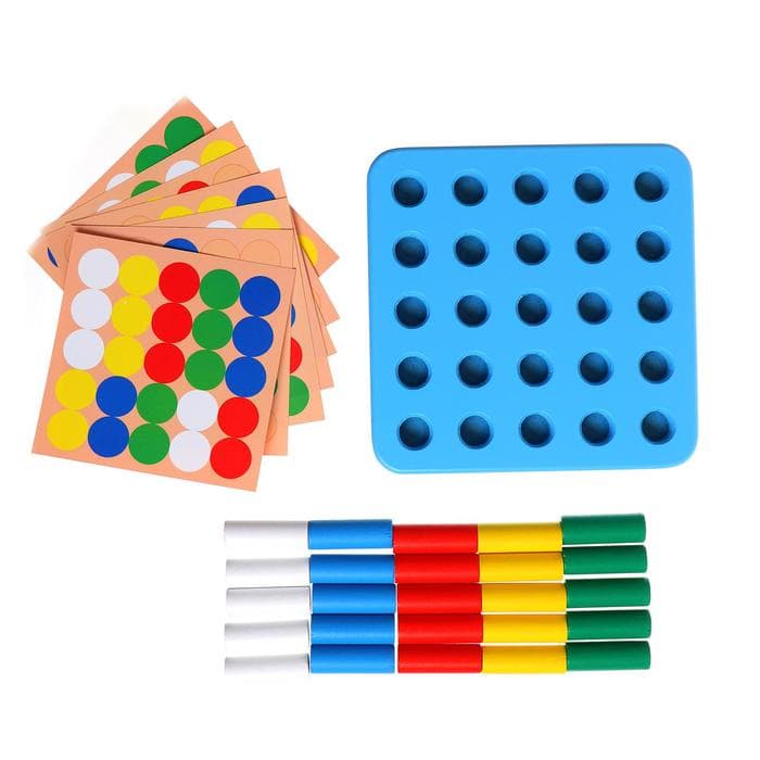 Мозаика деревянная Десятое Королевство «Весёлые столбики» 25 элементов