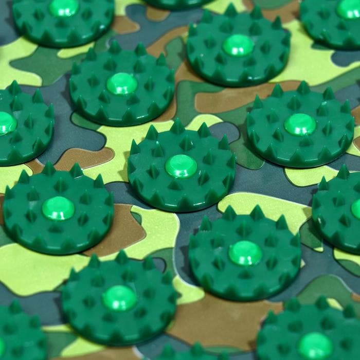 Аппликатор «Кузнецова - Настоящему мужику», 70 колючек, плёнка, 23×32 см, зелёный