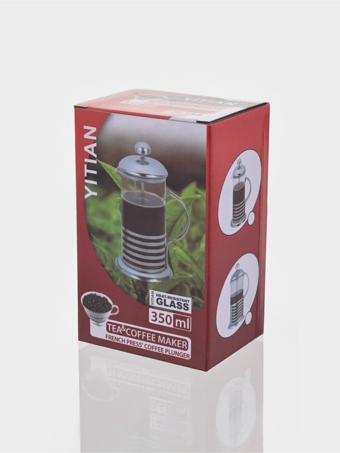 Френч-пресс стеклянный Доляна «Фараон», 350 мл, 13×9×19 см