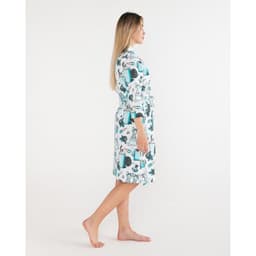 Халат женский Этель «Mint mood» рукав 3/4, размер 42-44, вафля 200 г/м², 100% хлопок