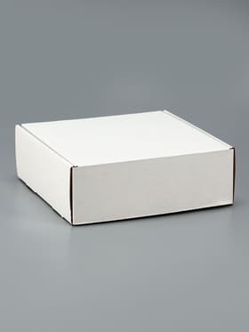 Коробка самосборная, белая, 23×23×8 см