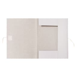 Папка для бумаг с завязками Calligrata, картон мелованный, 440 г/м², до 200 л., белый