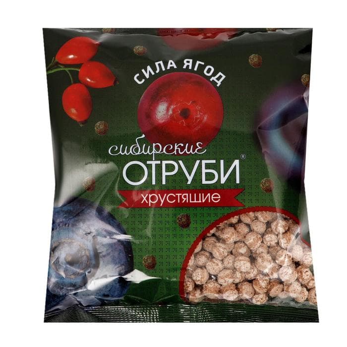 Сибирские отруби «Сила ягод», хрустящие, 100 г
