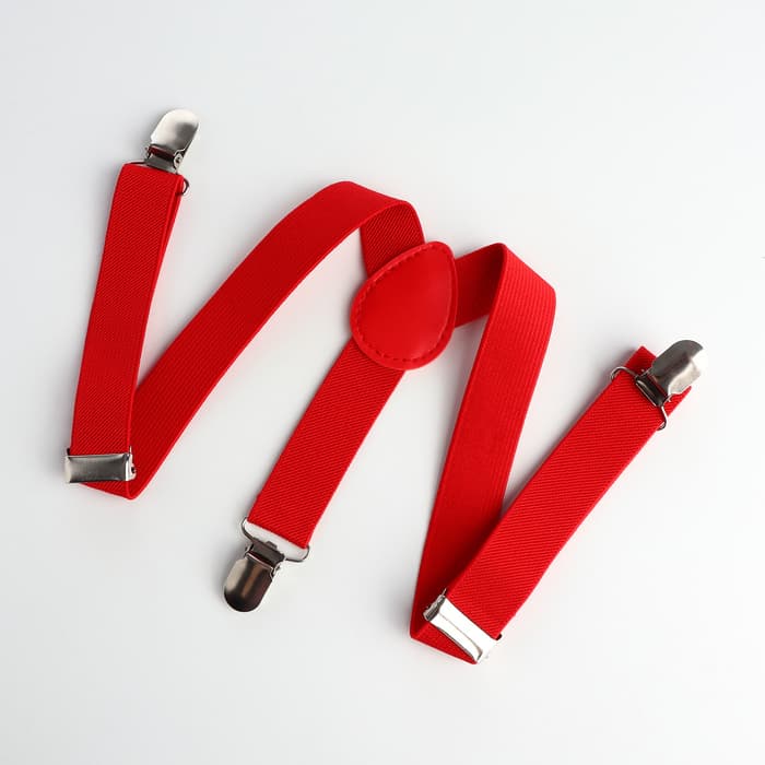 Подтяжки детские «Выбражулька», ширина 2, 5 см, красная