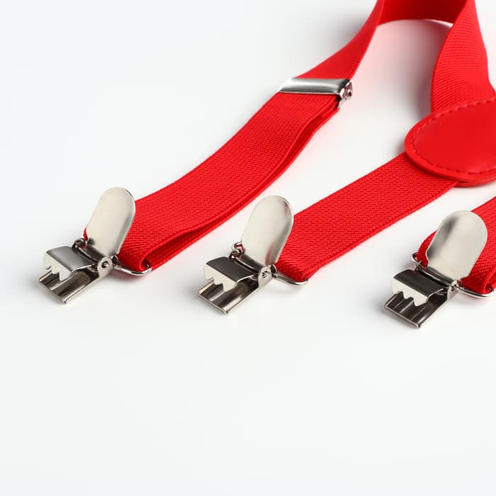 Подтяжки детские «Выбражулька», ширина 2, 5 см, красная