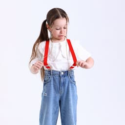 Подтяжки детские «Выбражулька», ширина 2, 5 см, красная