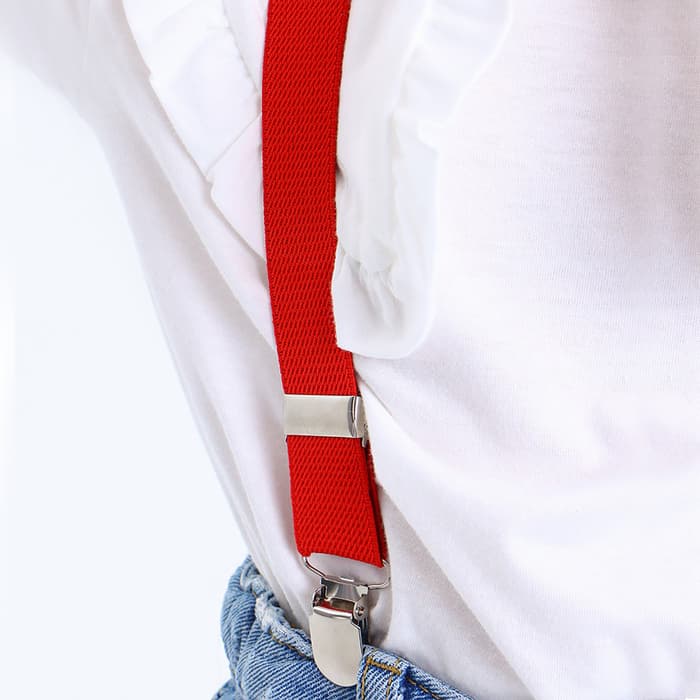 Подтяжки детские «Выбражулька», ширина 2, 5 см, красная