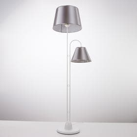 Торшер напольный BayerLux «1063/2», 2×15 Вт, Е27, белый-серый