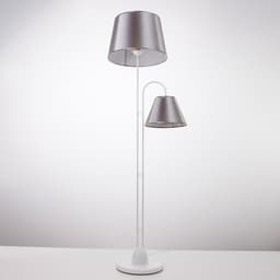 Торшер напольный BayerLux «1063/2», 2×15 Вт, Е27, белый-серый