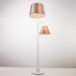 Торшер напольный BayerLux «1063/2», 2×15 Вт, Е27, белый-серый