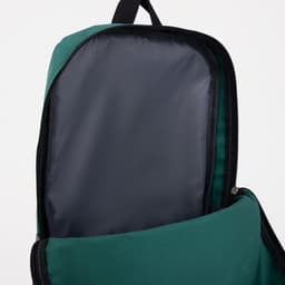 Рюкзак школьный текстильный с карманом, зелёный, черный, 22×13×30 см