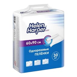 Одноразовые впитывающие пеленки Helen Harper, basic, 60×90, 30 шт.