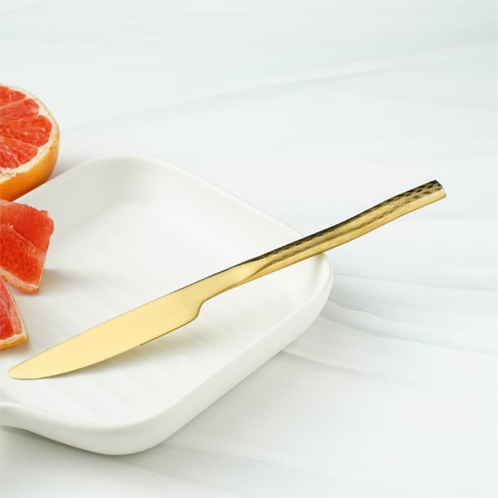 Нож столовый Magistro Kolos, длина 22 см, нержавеющая сталь, золотистый