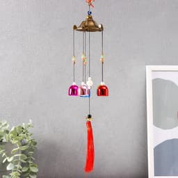 Музыка ветра «От сглаза с бахромой», металл, 5 колокольчиков, 45×7.5×7.5 см