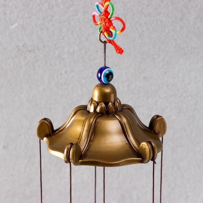 Музыка ветра «От сглаза с бахромой», металл, 5 колокольчиков, 45×7.5×7.5 см
