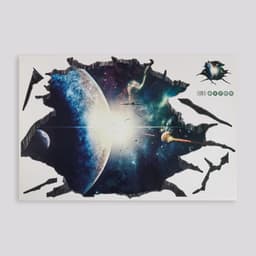 Интерьерная наклейка 3Д TAKE IT EASY «Космос с планетой», 90×60 см