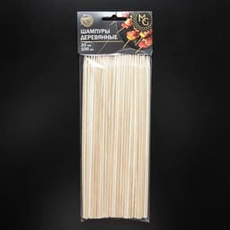 Шампур деревянный Magistro, 20×0.3 см, по 100 шт., берёза