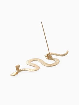 Брошь «Змея», извилистая, цвет золото