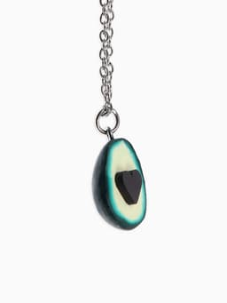 Кулоны «Неразлучники. Авокадо с сердечком», коричнево-зелёные в серебре, 45 см