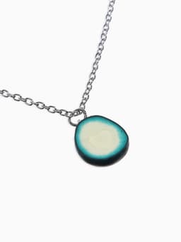 Кулоны «Неразлучники. Авокадо с сердечком», коричнево-зелёные в серебре, 45 см