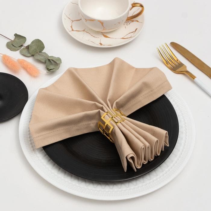 Салфетка столовая «Этель», 40×40 см, бежевая, 100% хлопок, саржа, 250 г/м²