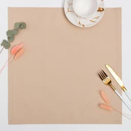 Салфетка столовая «Этель», 40×40 см, бежевая, 100% хлопок, саржа, 250 г/м²