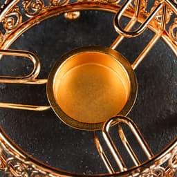 Подставка-подогрев для чайника, 13×13×6 см, металл, золотистая